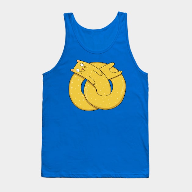 Pretzel Cat Tank Top by Drawn to Cats